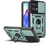Lujo Funda de lente de Cámara de tapa deslizante Carcasa Aplicable OPPO Reno 8, 8 Pro, 8Z, 8T, 8 Lite, Cáscara protectora
