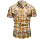 AIOPESON 100% Cotton Plaid Shirt Men Fashion Brand Quality Short Sleeve Checkered Shirt Man Social Business Summer Men Clothing