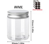 50pcs/Lot 30/50/60/80/100/120/150ML Storage Jars Empty Plastic Jar With Aluminum Lid Cosmetic Containers Face Cream Sample Pot