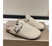 Medio arrastre un pedal sandalias mujer verano desgaste cabeza redonda media arrastre perezoso zapatos