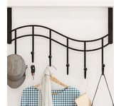 Overdoor Organizer Metal Over Door Hanger Punch-free Anti-Rust Heart-Shaped Hooks Creative 7 Hook Clothes Hanger Bathroom