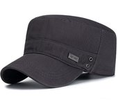 Breathable Simple Flat Top Hat Fishing Cap Solid Adjustable Baseball Cap Grandpa Hat Casquette Cadet Hat Men Four Seasons