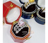 European and American light luxury colored gemstone open ring set high-end design imitation Sri Lanka sapphire ring female