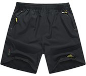 Pantalones atléticos con bolsillos y cintura elástica para hombre, ropa deportiva secado rápido, pantalones cortos playa de