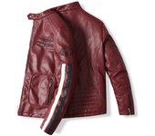 Chaqueta cuero moto hombre aire libre resistente viento trail rally Equipo