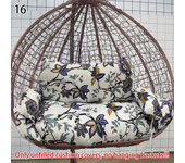 UnFilled Double Hanging Swing Egg Chair Cushion Cover Patio Round Large Detachable Pillowcase for Home