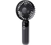 Ventilador portátil, ventilador personal de 6 velocidades con base, pantalla digital, ventilador de maquillaje, ventilador de mano/cuello/escritorio para exteriores e interiores