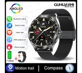2024 Nuevo reloj inteligente para hombres 1,85 pulgadas 360*360 HD AMOLED pantalla táctil completa, reloj de trayectoria GPS, brújula,100 + modo deportivo, Impermeable,710mah, oxígeno en sangre, reloj deportivo de llamada Bluetooth Para iOS y Android
