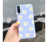 For Samsung A7 2018 Case Beautiful Sunflowers Couple Heart Back Case For Samsung Galaxy A7 2018 SM-A750F Candy Matte Cases