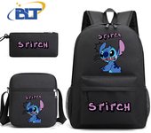 Lilo & Stitch Printed Student Schoolbag Set Children's Backpack Shoulder Bag Pencil Case 3-piece Set