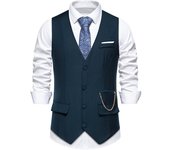 Men's TRE vest, V-neck single chest chain, spring and summer