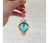 Game Impact Fontaine Sumeru Wanderer Light Pervious Key Chain 7 Element Eye Of Original God Cosplay Toy KeyRing