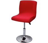 Elastic Short Back Bar Chair Cover Solid Color Dustproof Stool Seat Covers Removable Soft Chair Protective Case
