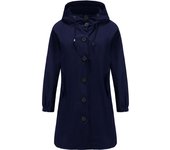 Autumn and winter new anti splash hooded windbreaker for women's casual long jacket loose oversized outdoor windbreaker