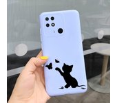 For Redmi 10C Case Redmi 10a Cover Couple Heart Cartoon Cute Cat Liquid Silicone Bumper On Xiaomi Redmi 10a Redmi10c NFC Cases