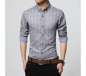 Nueva marca de moda Camisa de cuadros de algodón Camiseta slim fit para hombre camisa social para hombres de manga larga negocios camisas hombre m-5xl