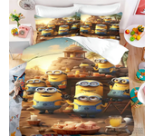 Anime M-Minions Love Child Duvet Cover Set HD Comforter Cover Bedclothes for Kids Bedding Sets Bedroom Decor