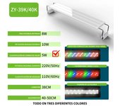 Lámpara Extensible Super Delgada LED Para Acuario 20-60CM Luz De Plantas Acuáticas Clip En Impermeable Para Tanque De Peces 110v-240v