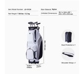 SucceBuy Golf Cart Bag with 14-Way Divider, Multiple Pockets, Premium Nylon, Lightweight & Durable for Men & Women