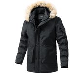 Men Winter Thick Jacket New Windproof Hooded Fleece Warm Coat Men Fashion Fur Collar Parka Men Classic Casual Jacket Men
