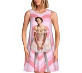Custom H- Singer S-Styles Face Women's 3D Printed For Vacations Travels Sleeveless Beach Dresses Dress