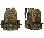 Mochila táctica 4 en 1 de 55L para hombre, bolsa deportiva Molle para exteriores, senderismo, escalada, resistente al agua