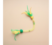 Mix Mint Ball Elastic Net Cat Teaser Stick Kitten Interactive Scratching Feather Toys Funny Pet Supplies