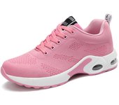 Spring new dense mesh flying woven women's shoes Korean version versatile comfortable casual shoes women's large size sports shoes