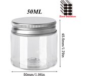 50pcs/Lot 30/50/60/80/100/120/150ML Storage Jars Empty Plastic Jar With Aluminum Lid Cosmetic Containers Face Cream Sample Pot