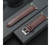Correa de reloj de negocios suave para Apple Watch Ultra 8 7 SE 6 5 4 3 2 1, correa de muñeca de cuero genuino de piel de vaca de repuesto 38/40/41/42/44/45/49mm