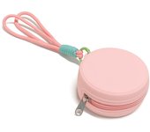Multifunctional Silicone Earphone Bag Zipper Round Waterproof Coin Purse with Rope Portable Data Cable Storage Bag Outdoor