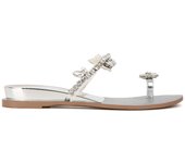 Cuña talón cubierta dedo del pie zapatillas de fondo plano sandalias de las mujeres desgaste exterior