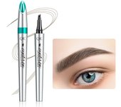 4 Tip 3D Waterproof Liquid Eyebrow Pencil Portable Long Lasting Eyebrow Pencil for Women Daily Use