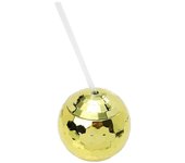 Disco Ball Cups with Straw, 20oz Silver Disco Party Cups 1970s Disco Ball Drinking Cup Disco Tumbler Cocktail Cup for Nightclub Bar Bachelorette Party Decor