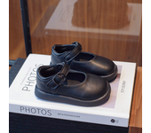 2024 Autumn New Children Leather Shoes for Girls Fashion Elegant Soft Sole Solid Color Korean Style Princess Versatile Shoes