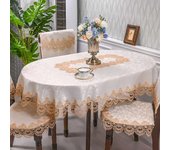 Battilo Rami oval tablecloth, embroidered ENCE table, dining coffee table cover, kitchen party and wedding decoration