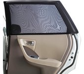 Car Rear Children's Window Shades for Baby (Pack of Two) - Stretchable & Breathable Window Screens for Sun Protection