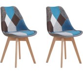 Pack de 4 Sillas Comedor Sillas de Cocina Nórdicas con Asiento Blando y Patas de Madera Maciza de Haya (Blanco)