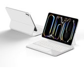 AJIUYU Magic Keyboard For iPad Pro 11 Inch M4 2024 Magnetic Teclado ipadpro11 Backlight Spanish Smart Keyboard Folio Case Cover