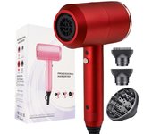 Secador de pelo iones Secadores de pelo profesional iónico, con boquilla de cabeza de soplado, Hair Dryer negativos portátil