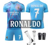 Children 2324 Real Madrid Home Jersey No. 9 Mbappe 5 Bellingham 7 Vinicius Football Uniform Sports Men's Suit
