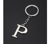 DIY A-Z Letters key Chain Car Men Metal Keychain Ring Women Car Key Ring Simple Silver Color Letter Name Key chain Party Gift