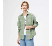 Casual Women's Plaid Shirt 2024 Spring Autumn New Ladies Loose Blouse and Tops Female Long Sleeve Shirts Fresh Checked Clothes