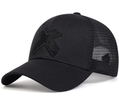 Gorra de béisbol de malla para hombre y mujer, gorro deportivo con letras X, Snapback, transpirable, Hip Hop, Verano