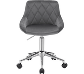 Velvet Office Stool Chair Desk Beautician’s Club Chair Velvet Height Adjustable Swivel Chair with Wheels Home Office Backrest Chair