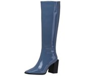 Las Mujeres De Charol Sobre La Rodilla Botas, Cabeza Cuadrada, Botas Altas, Tacón Grueso, Otoño E Invierno Nuevo