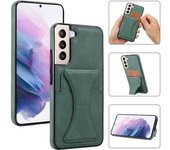 XICCI For Samsung S20 S21 S21Ultra S21FE S22Plus S23 Ultra Case Card Slot Magnetic car Holder Anti-knock Armor Back Cover Casing