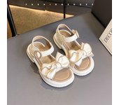 Girls Summer Sandals Sweet Princess Cute Butterfly-knot Bowtie Kids Open Toes Beach Shoes Soft Children Summer Sandals 26-37 New