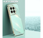 KEYSION Luxury 6D Plating Case for OnePlus 12 5G 11R 5G TPU Silicone Square Shockproof Phone Back Cover for OnePlus 1+ Ace 2 Pro