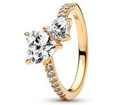 Anillo de amor con corona de princesa brillante de circón a la moda y encantador  anillo Pandora Original  joyería exquisita  regalo DIY para mujer